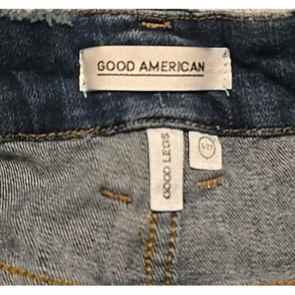 Good American Women's 4/27 Dark Wash Good Legs Stretch Denim Jeans - Picture 7 of 13